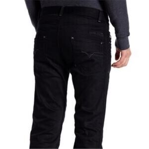 Diesel Darron Jeans Regular Slim Tapered Leg Black 008QU Button Front  27 x 32